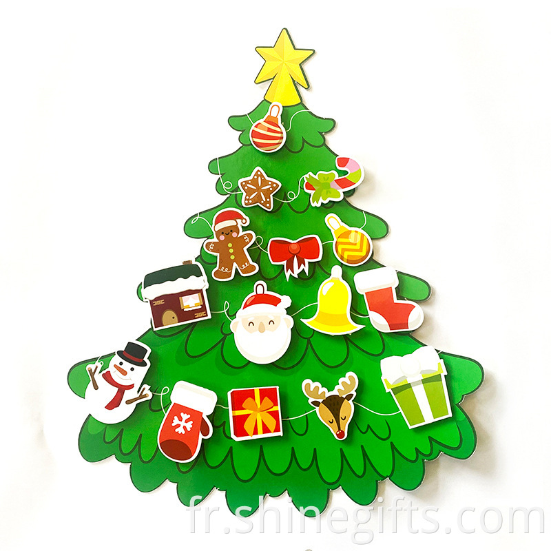 3D children's detachable Decorative Christmas Tree stickers Handmade diy Toddler Christmas Tree Set